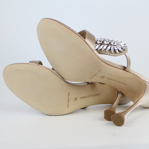 NEW MANOLO BLAHNIK Skysan Crystal Heeled Sandal - Picture 15 of 15